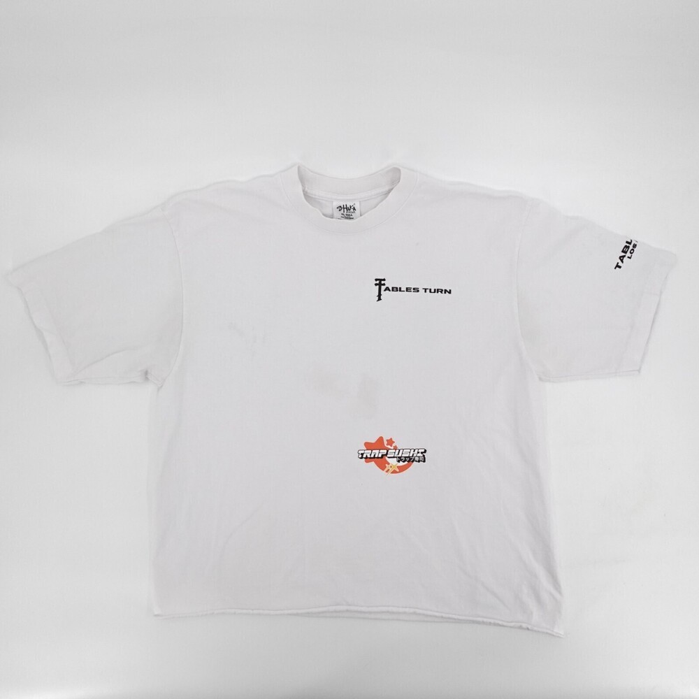 Shaka Wear Shirt women Extra Large Tall White Tables Turn Trap Sushi